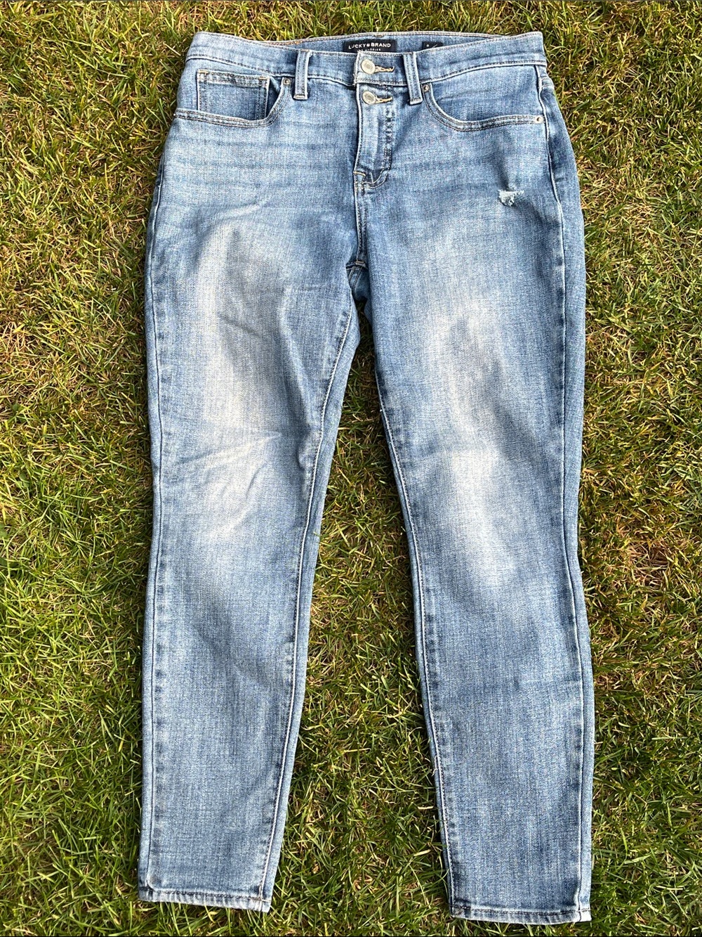 Lucky Denim Mid Rise Ava-Distressed